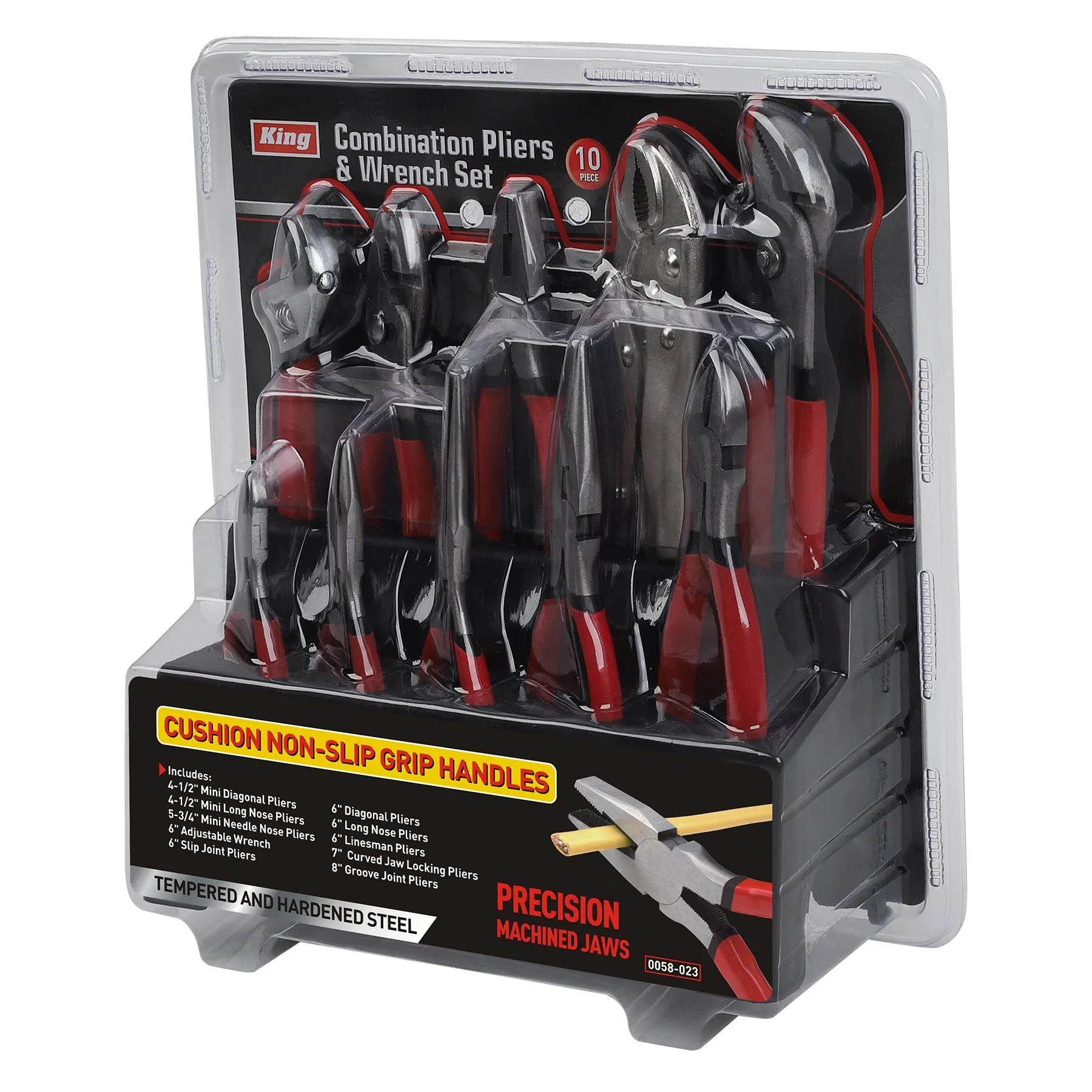 10-PC COMBINATION PLIERS & WRENCH SET (0058-0)