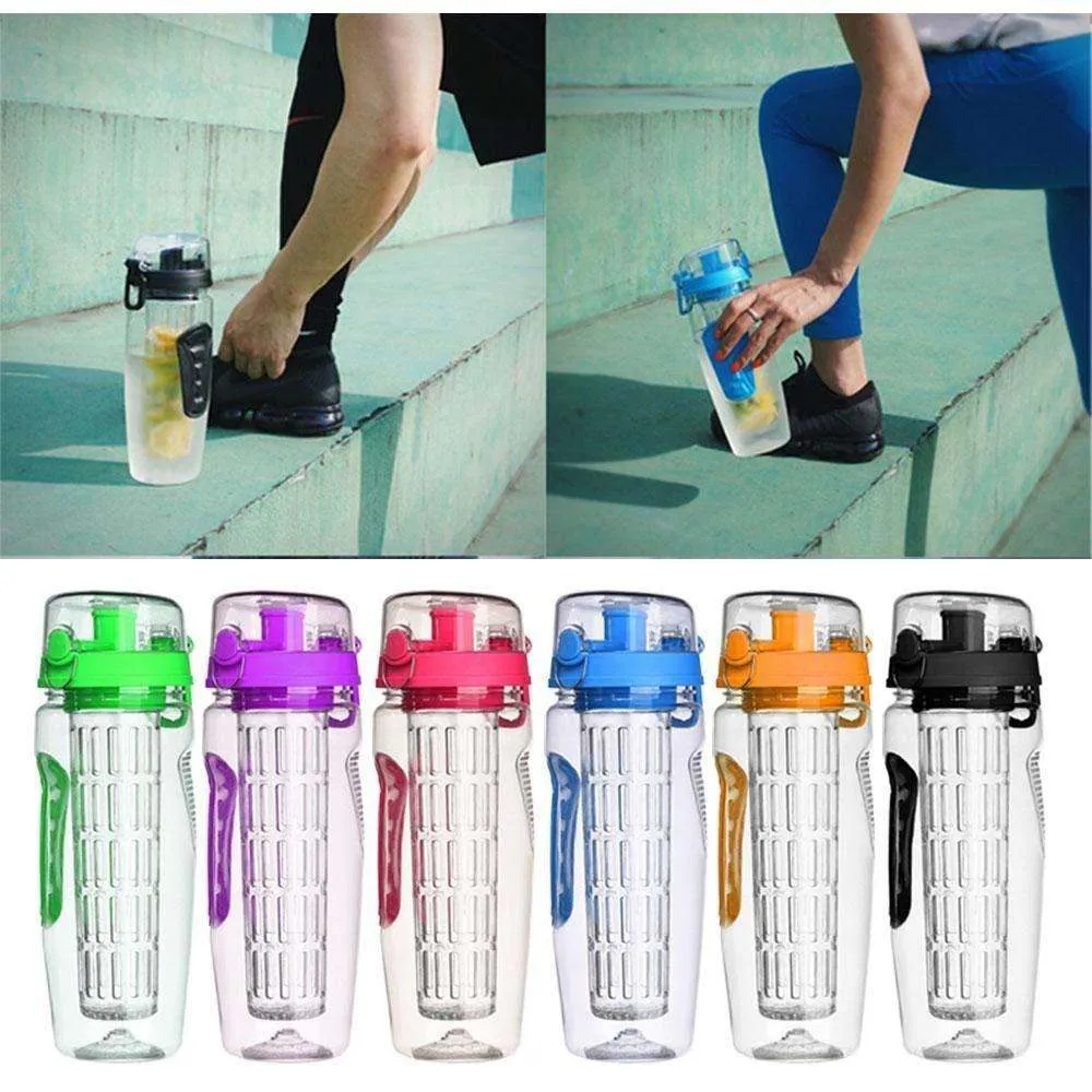 1000ml Water Fruit Bottle BPA Free Infuser Plastic Water Bottles With Infuser Juice Shaker Drink Bottle Of Water