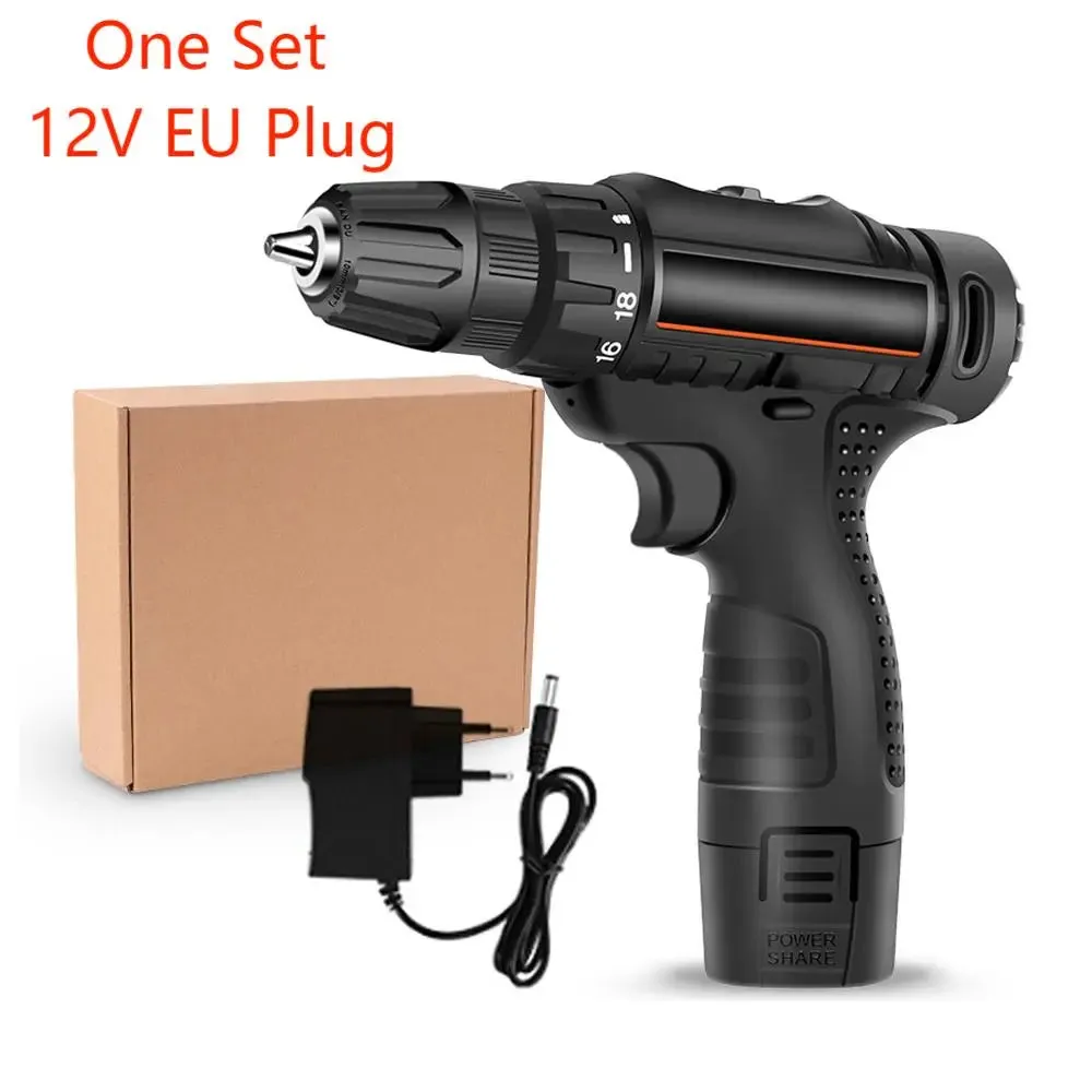 12V 16.8V Electric Cordless Screwdriver Rechargable Driver Drill Wireless Impact Drill Hand Drill Home Improvement Power Tool