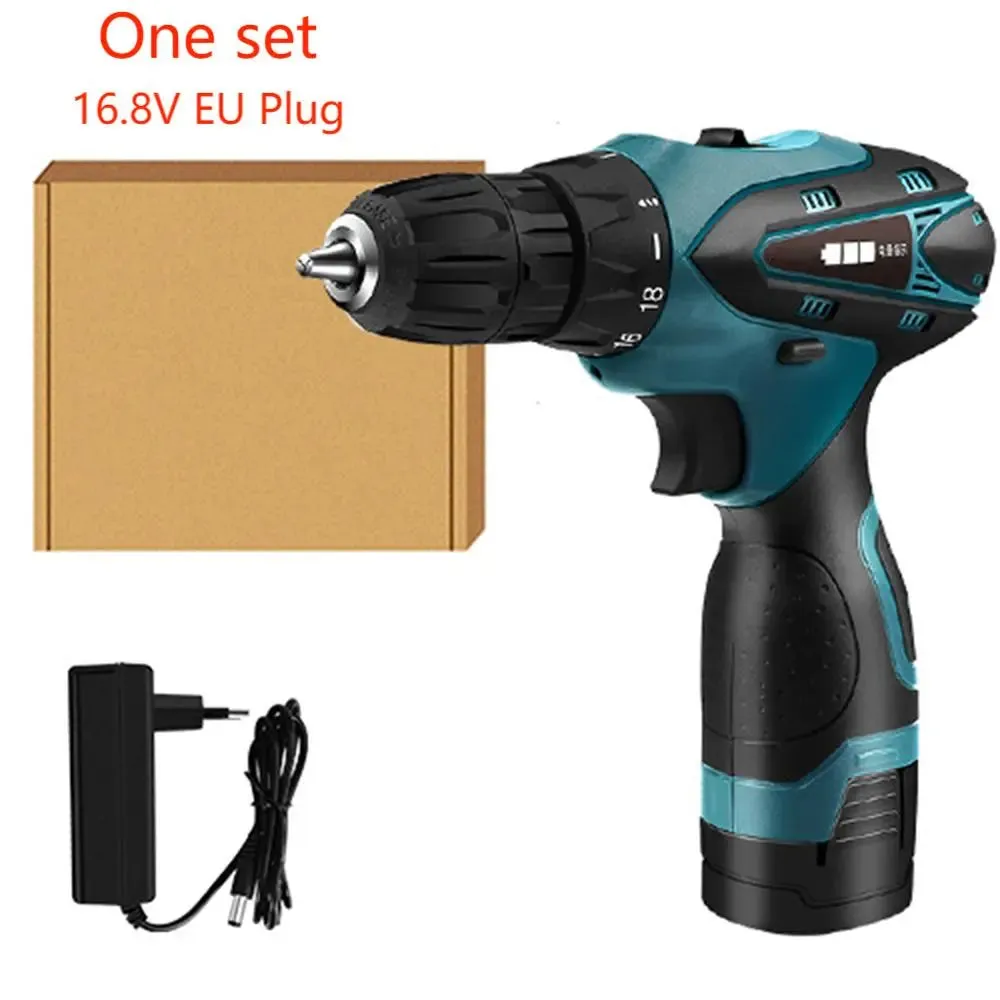 12V 16.8V Electric Cordless Screwdriver Rechargable Driver Drill Wireless Impact Drill Hand Drill Home Improvement Power Tool