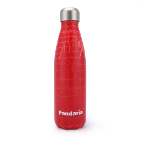 17oz Thermal Flask Vacuum Insulated Cola-Shaped Water Bottle,  Red Leather