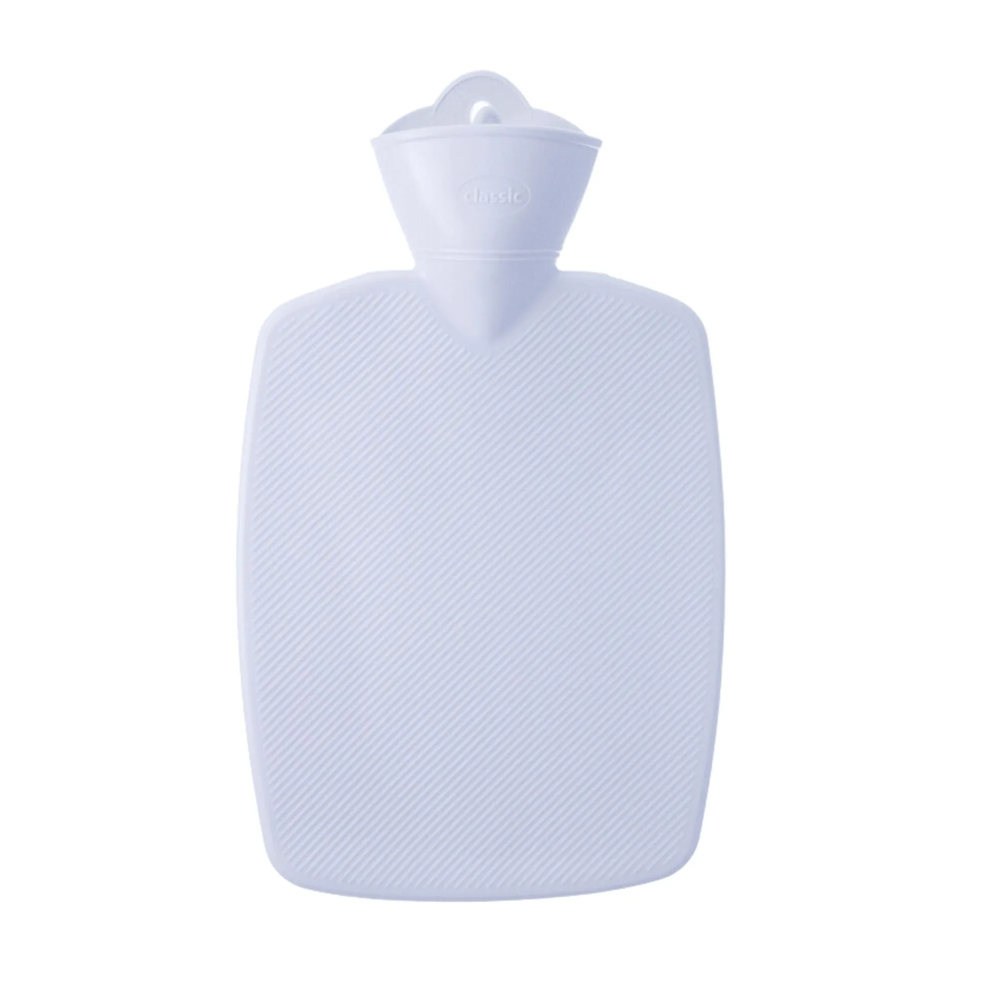 1.8 Litre Part Ribbed White Hot Water Bottle (rubberless)