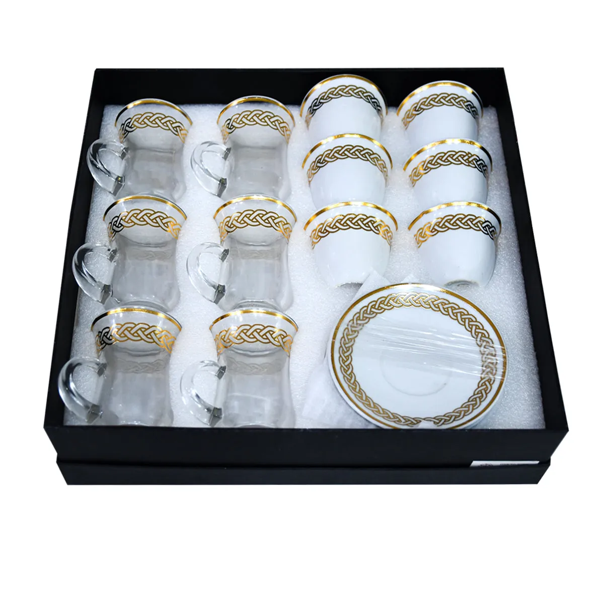 18 Piece Tea & Cawa Cup With Saucer Set