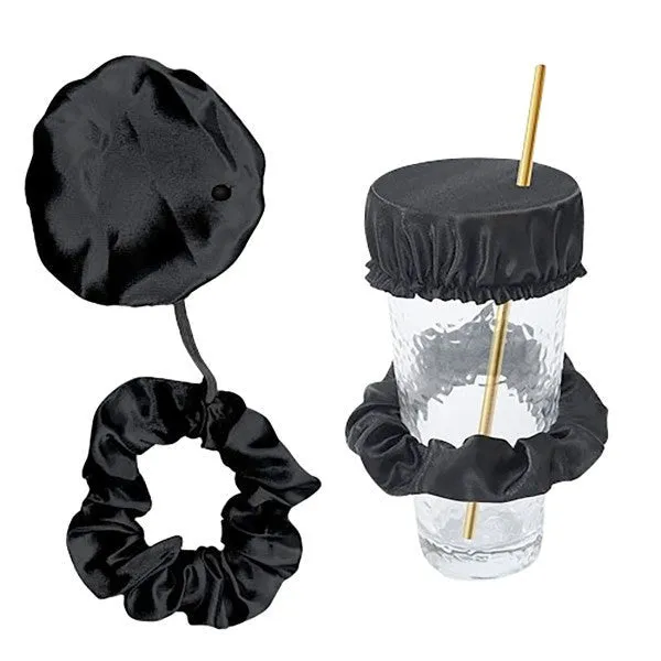 2-in-1 Drink Cover Scrunchie - Reusable Drinking Safety Supplies Anti Spiking Drink Cover