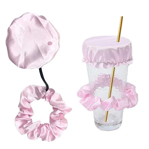 2-in-1 Drink Cover Scrunchie - Reusable Drinking Safety Supplies Anti Spiking Drink Cover