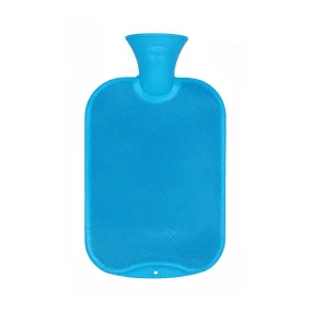 2 Litre Turkish Blue Single Ribbed Fashy Hot Water Bottle