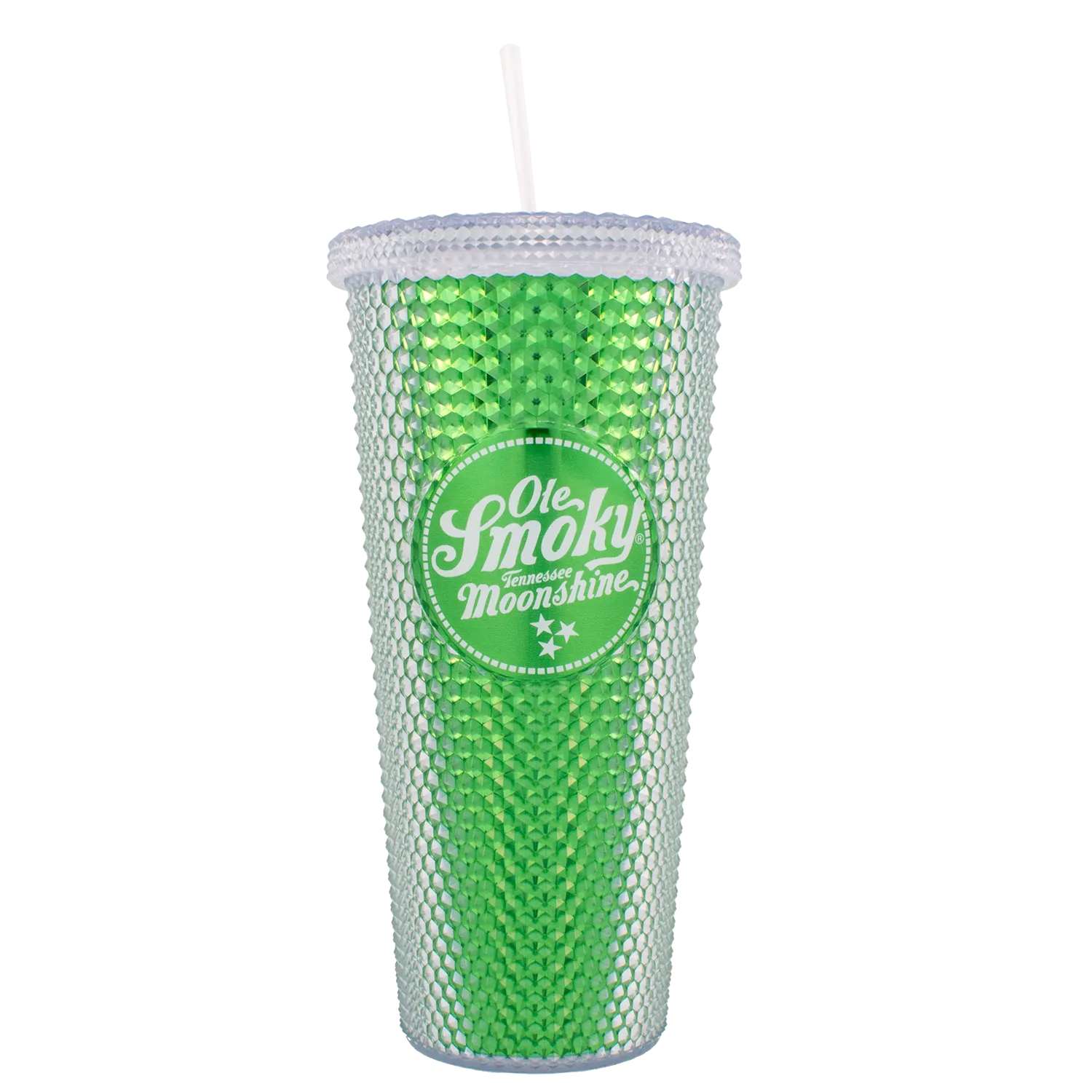 24oz METALLIC STUDDED TUMBLER - Green