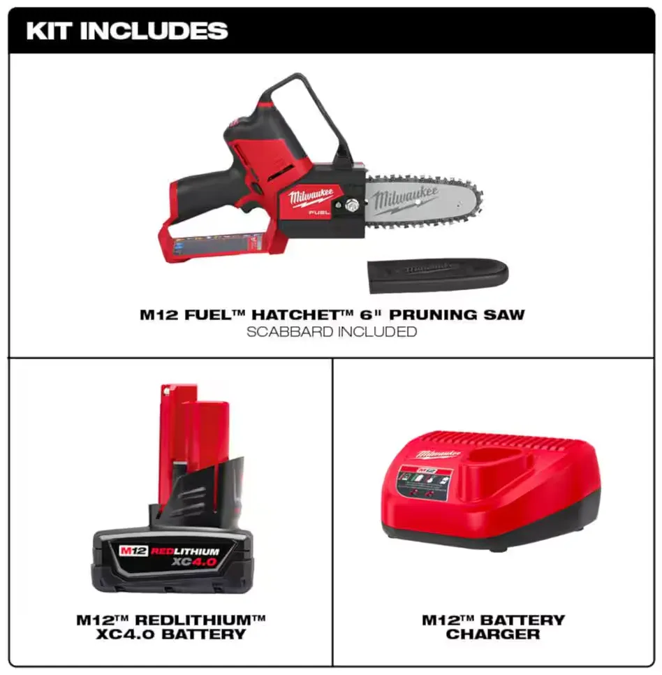 2527-21 Milwaukee M12 Fuel Hatchet 6" Pruning Saw Kit