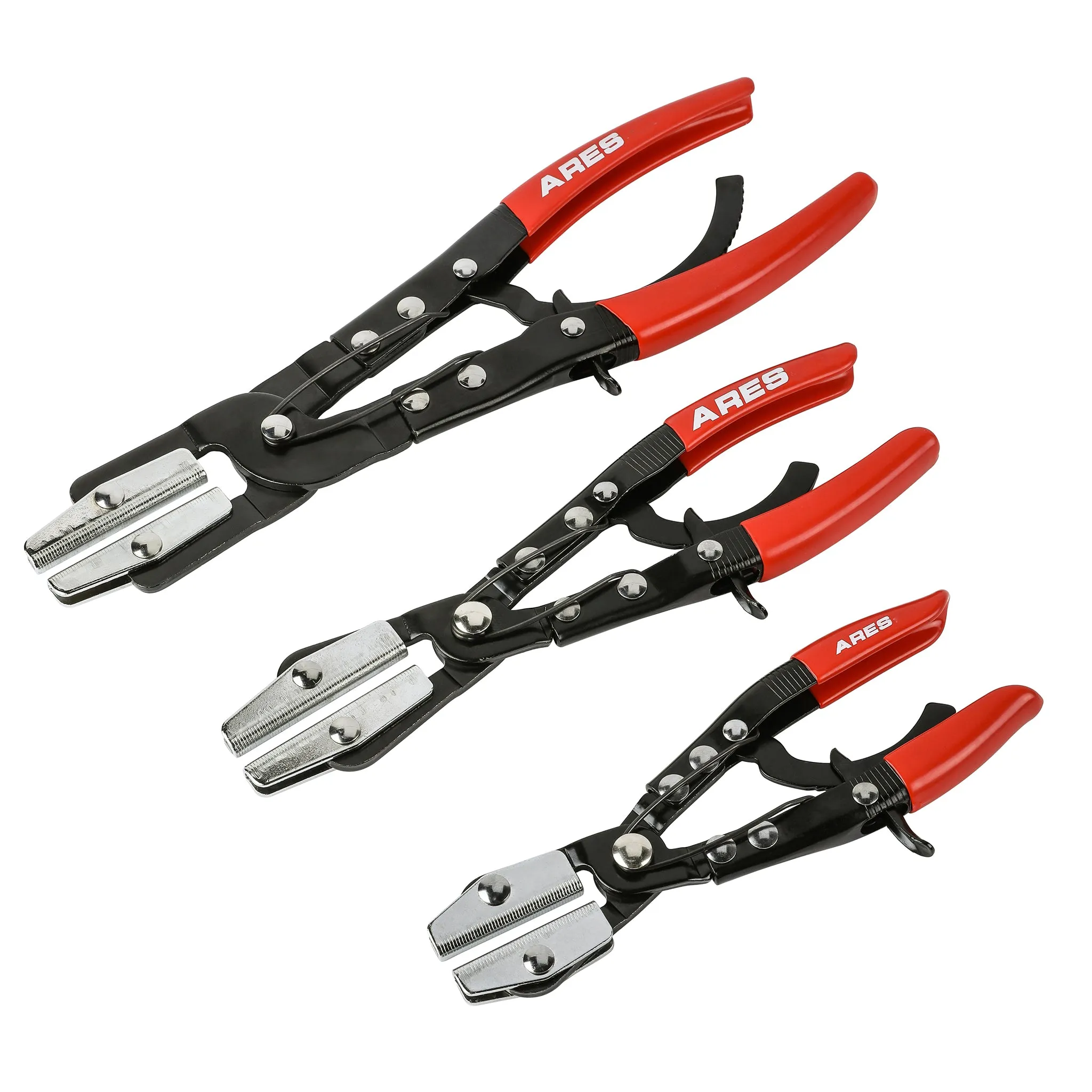 3-Piece Ratcheting Hose Pinch Pliers Set