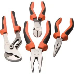 4 Piece Plier Set With Comfort Grip Handles