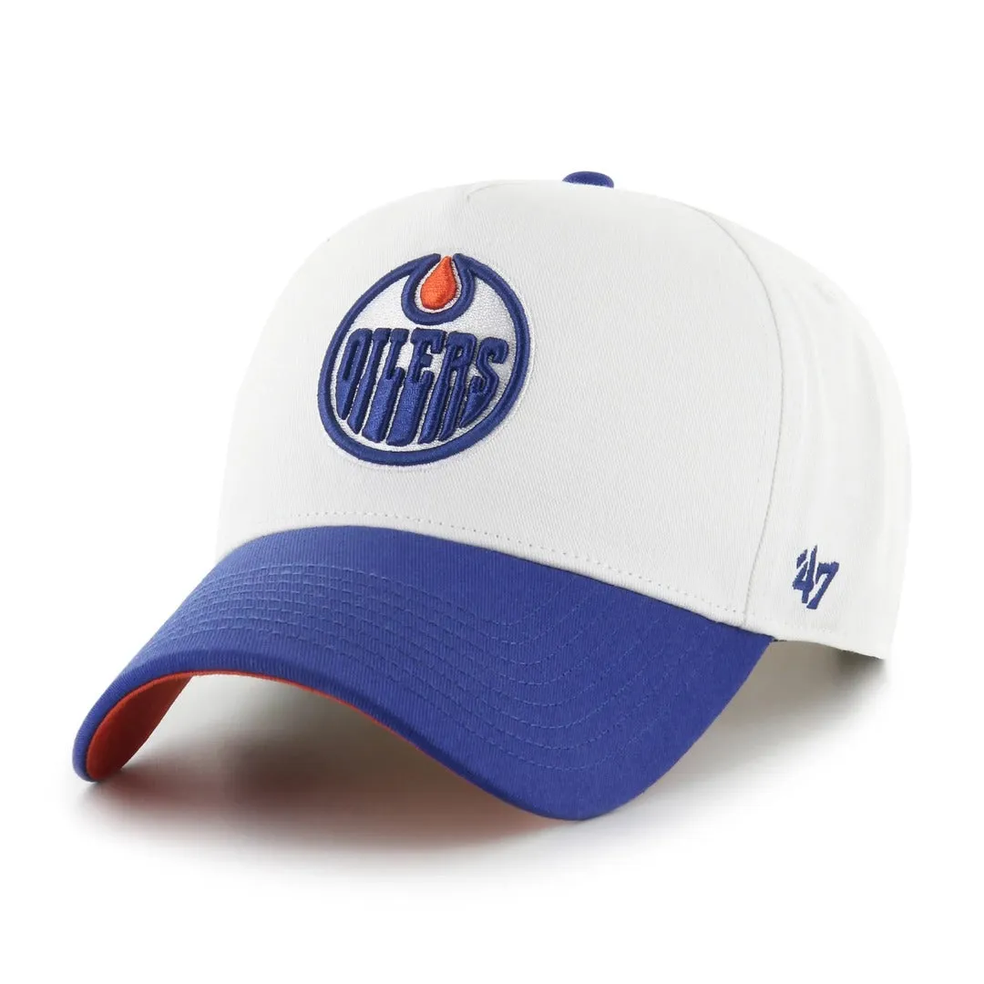 '47 Brand Men's NHL Edmonton Oilers White-Out MVP Sure Shot Snapback Hat