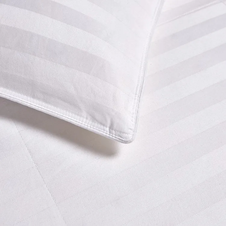 500 Thread Count Cotton Damask Stripe Down All-Season King Comforter