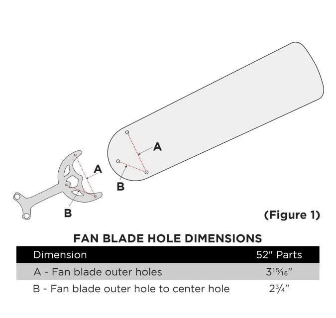 52-Inch Replacement Outdoor ABS Fan Blades, White Finish