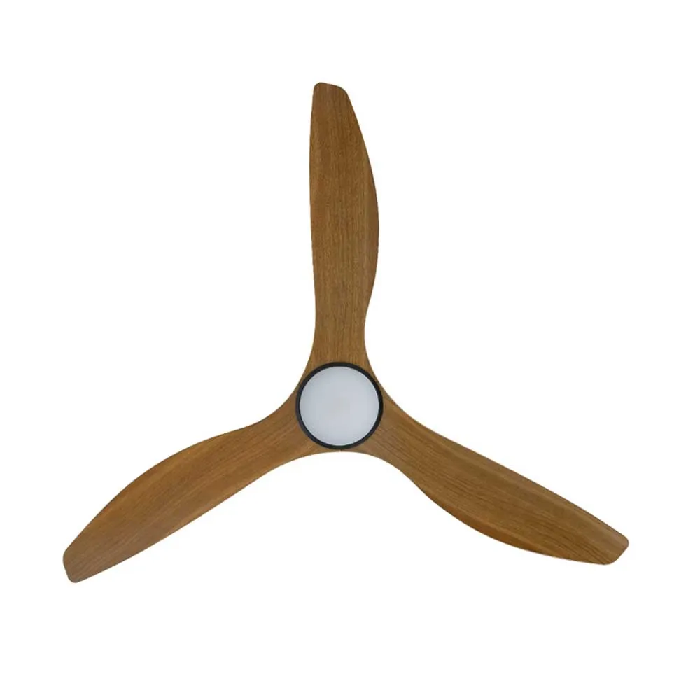 60" Surf DC Ceiling Fan and CCT Light 20w in White, Black, Oak/White or Teak/Black