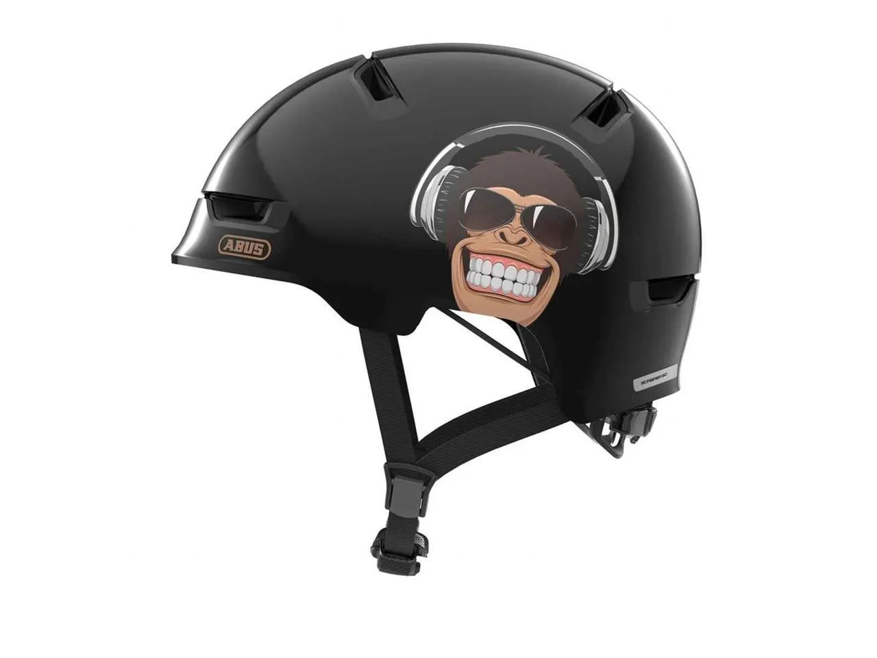 Abus Scraper Kid 3.0 Helmet - Monkey - Shiny Black