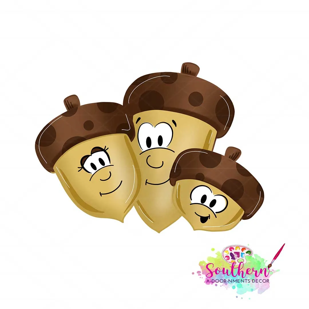 Acorn Family Template & Digital Cut File