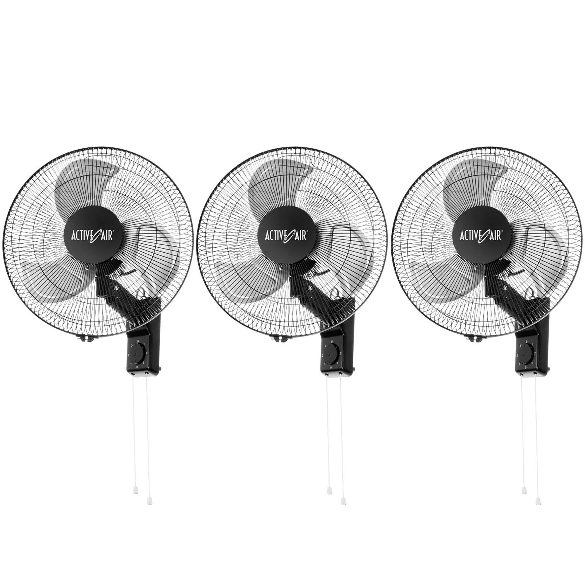 Active Air ACFW16HDB Heavy-Duty 16 Inch 3 Speed Metal Wall Mount Tilting Fan (3)