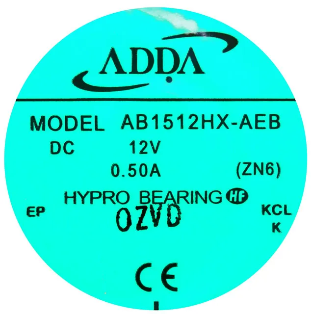 ADDA 12VDC 0.50A Hypro Bearing Cooling Fan AB1512HX-AEB 4PZN6FATP10