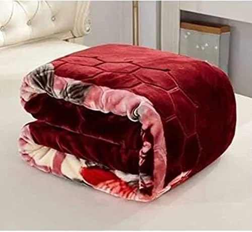 ALCITIC HOME Supersoft Mink Blanket Double Ply Warm & Cosy Heavy Blanket for Winter (Multicolor_05)