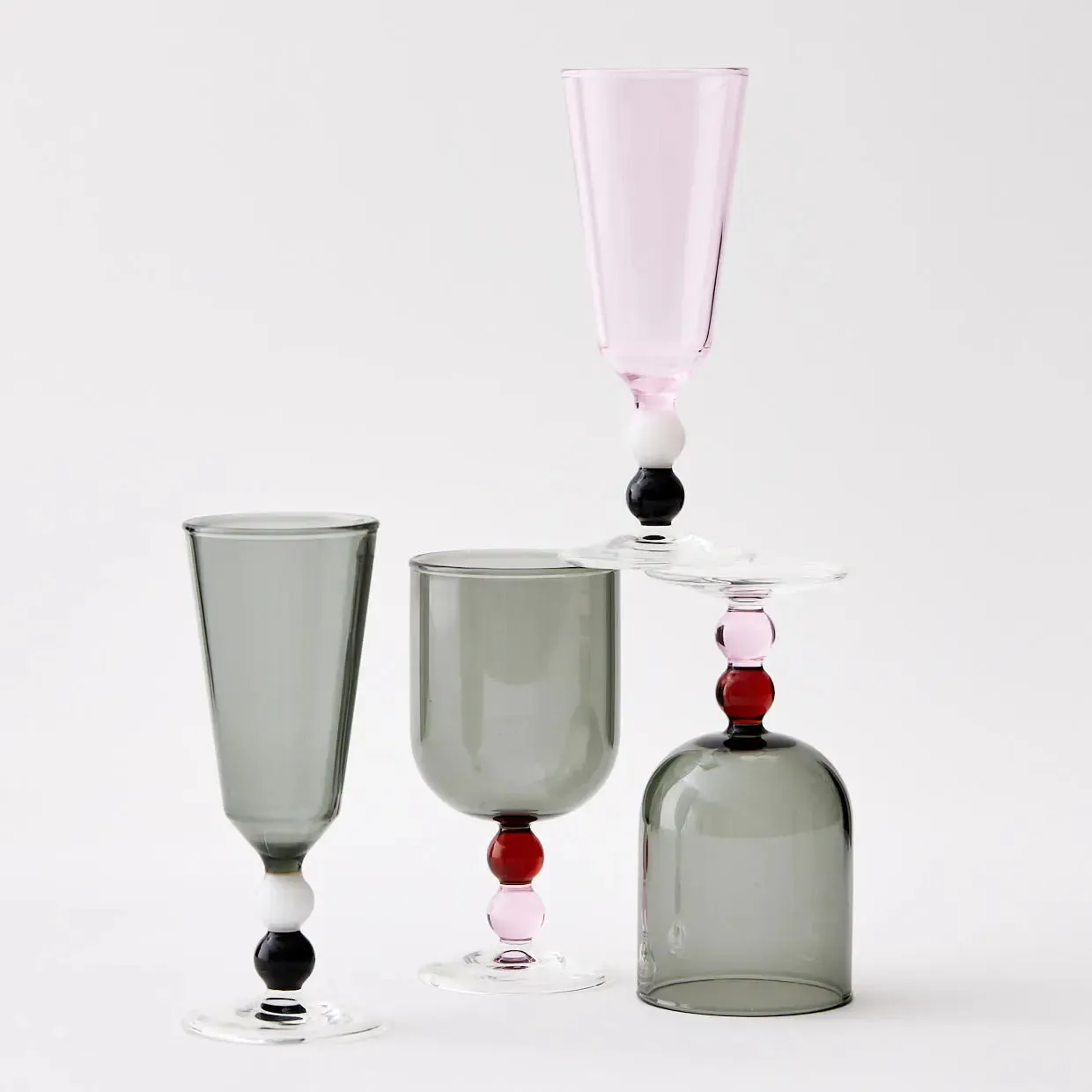 Allegra Wine Glass Duo Smoke