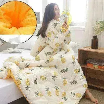 Anti kick Casual Home & Office With Sleeves Wearable Quilt