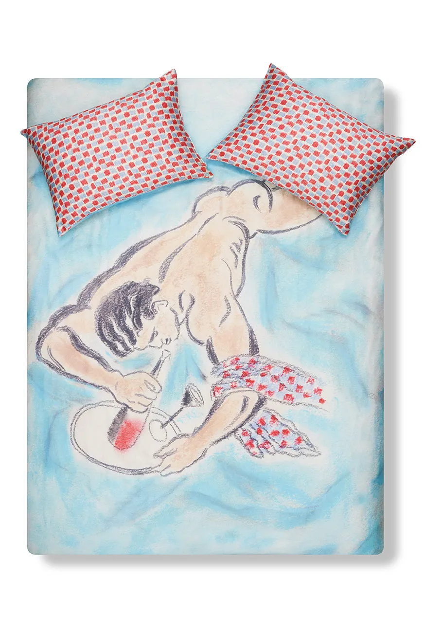 Artist Bedding "Beschwipster Jüngling" by Ursula Rodel & Landesmuseum