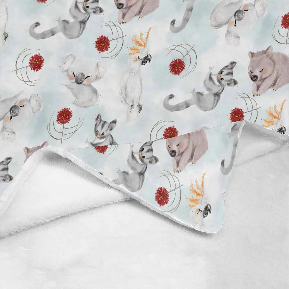 Australian Animals Koala, Sugar Glider, Wombat  Ultra-Soft Micro Fleece Blanket 40*50