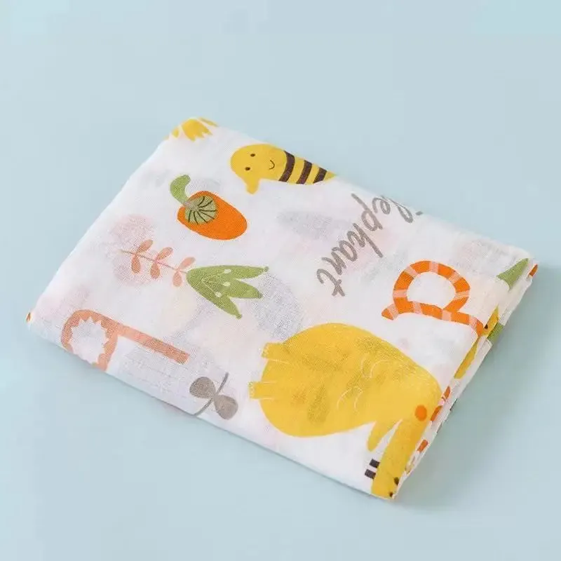 Baby Bath Towel Kids Bathrobe Child Blanket Wrap for Newborn Infant Toddler Boys Girls Gauze Cotton 110*110cm