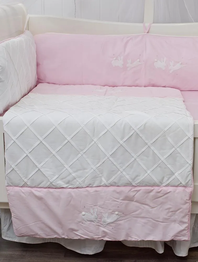 Baby Comforter Quilt  – Pink Rabbit Theme