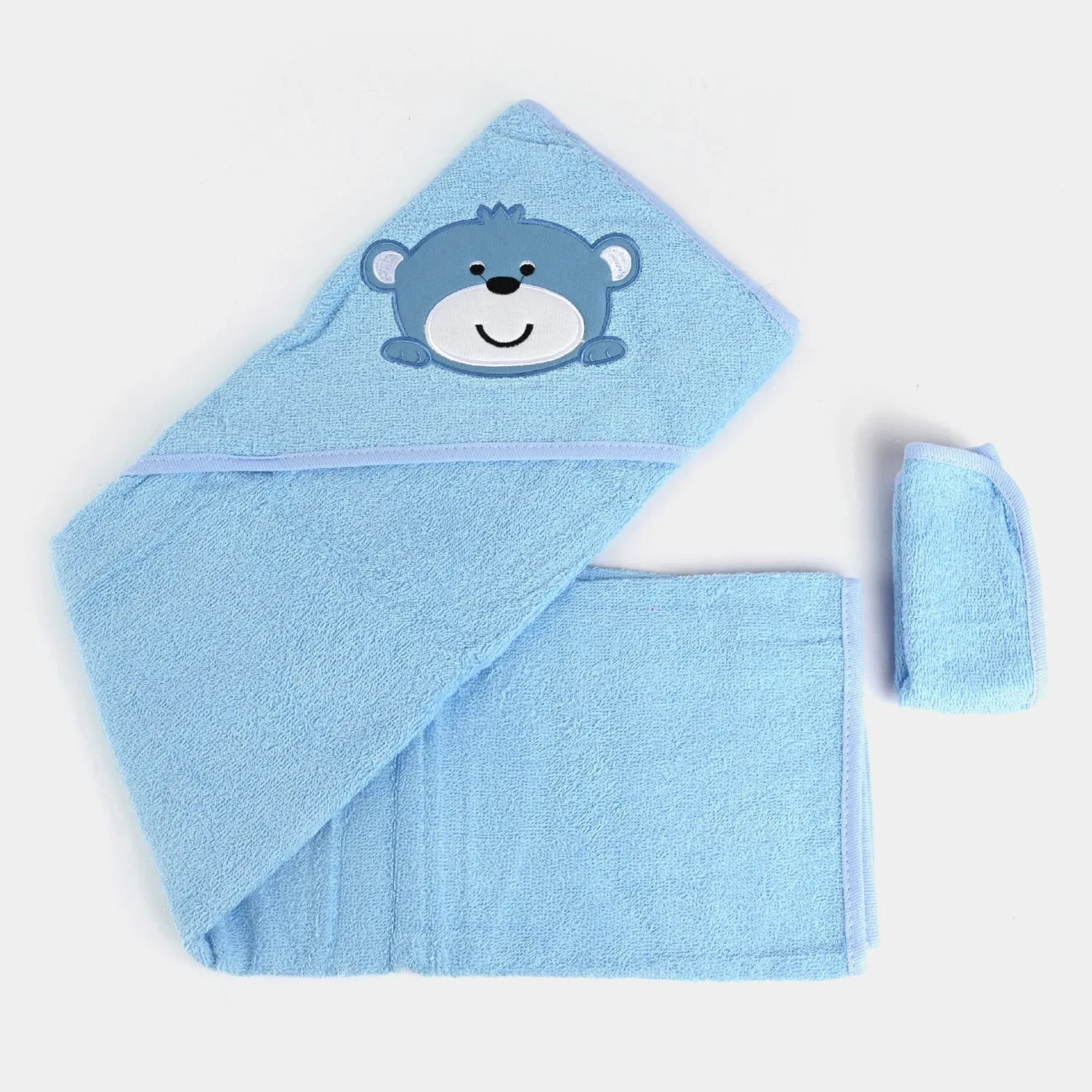 Baby Hooded Bath Towel  1 PCs Face Towel-Blue