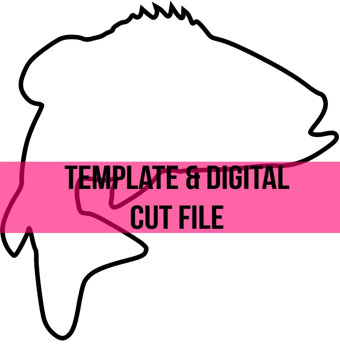 Bass Fish Template & Digital Cut File