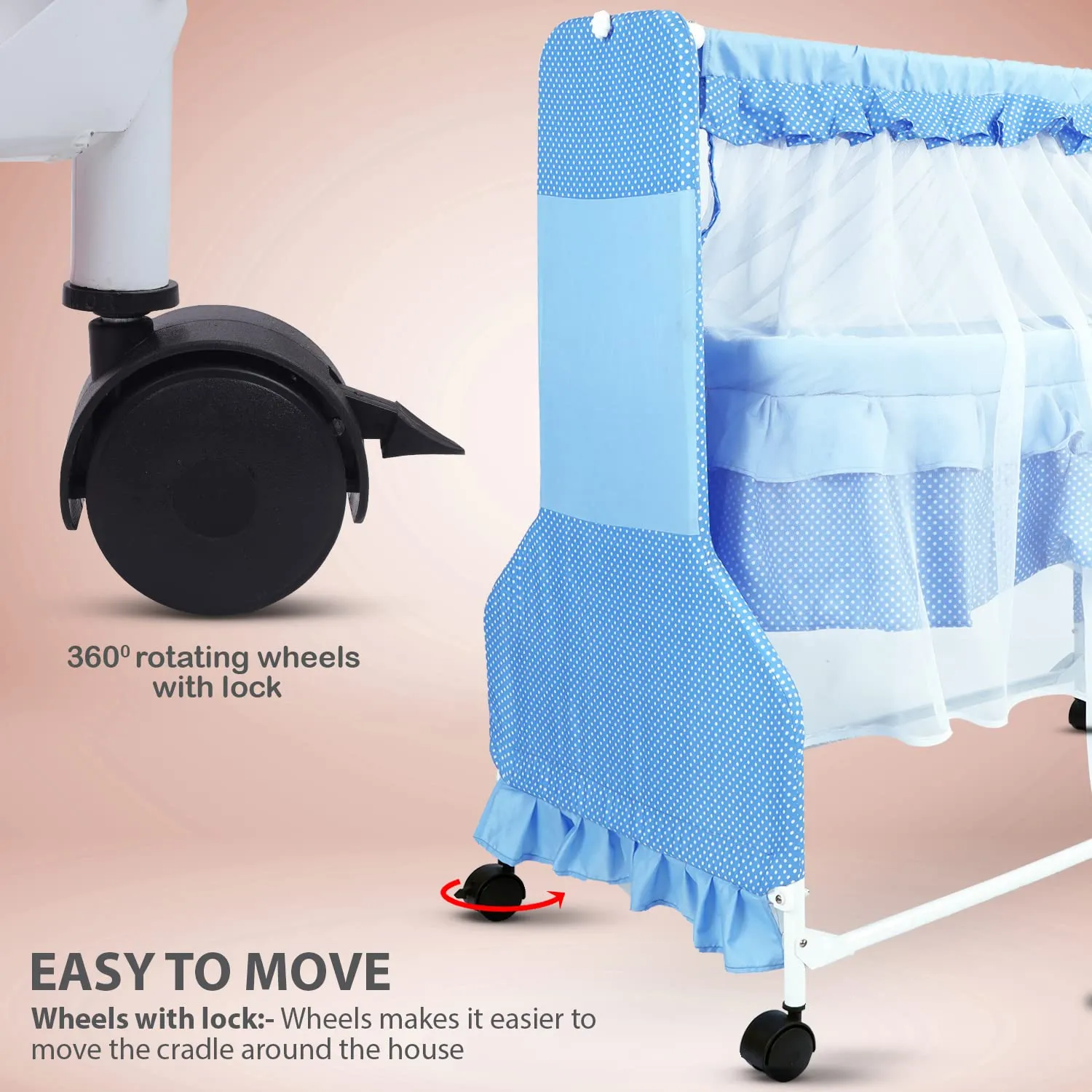 Baybee Cradle for Newborn Baby| Baby Swing Cradle with Mosquito Net