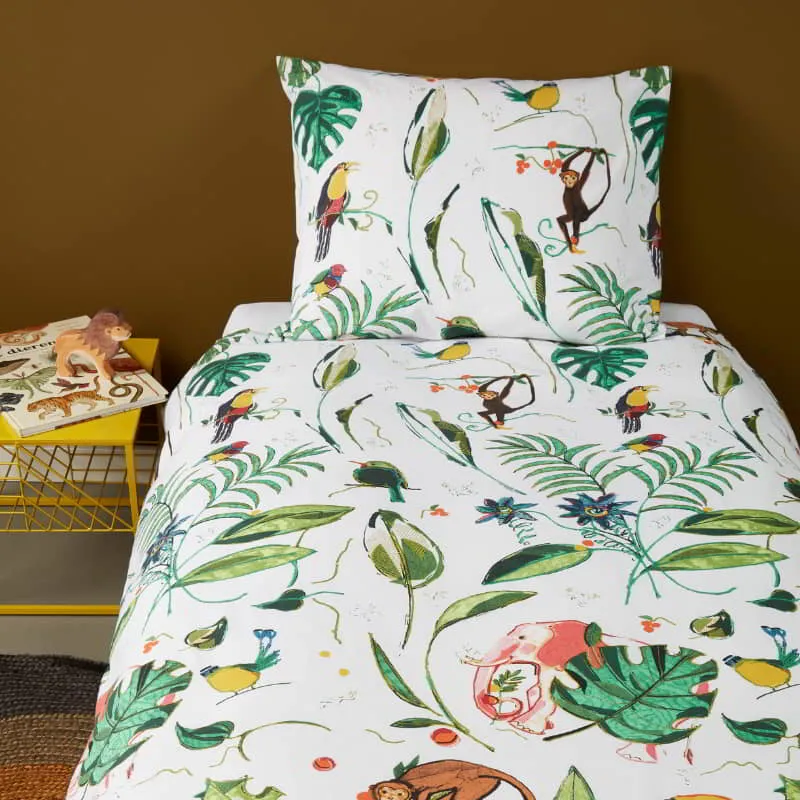 Bedding House Crazy Jungle Cotton Multi Quilt Cover Set