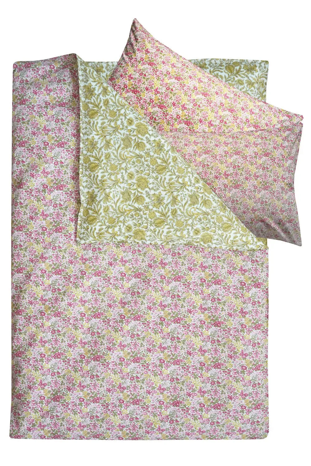 Bedding Made With Liberty Fabric PENSTEMON & SAMBOURNE YELLOW