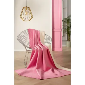 Biederlack Wohndecke Pink Ecru | 150x200