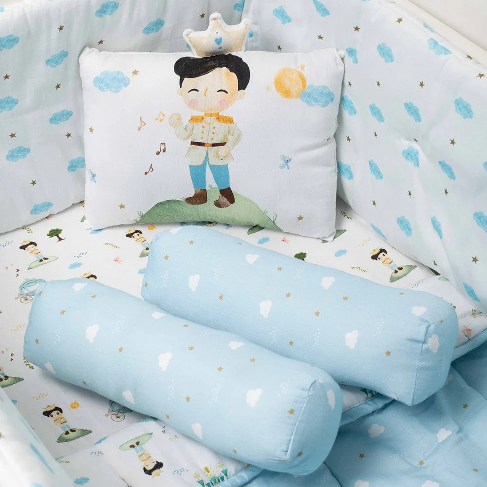 Blue The Little Prince Organic Cotton Cot Bedding Set