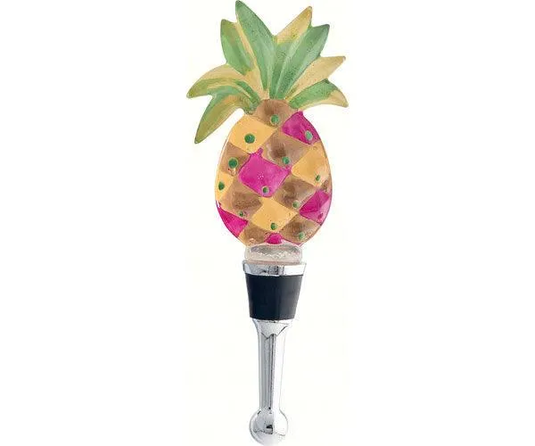 Bottle Stopper - Pineapple Resin - 5 inch