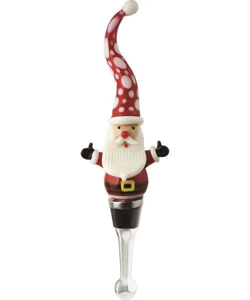 Bottle Stopper Santa in Hat