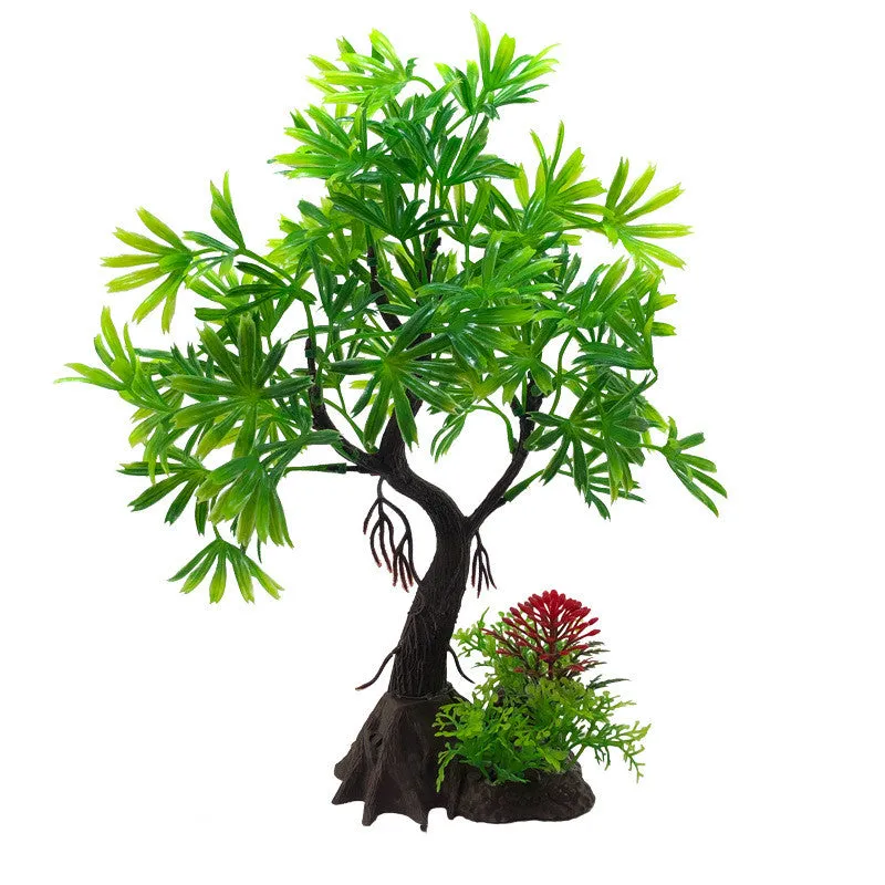 Bulk Aquarium Artificial Green Tree Plants Decoration Wholesale