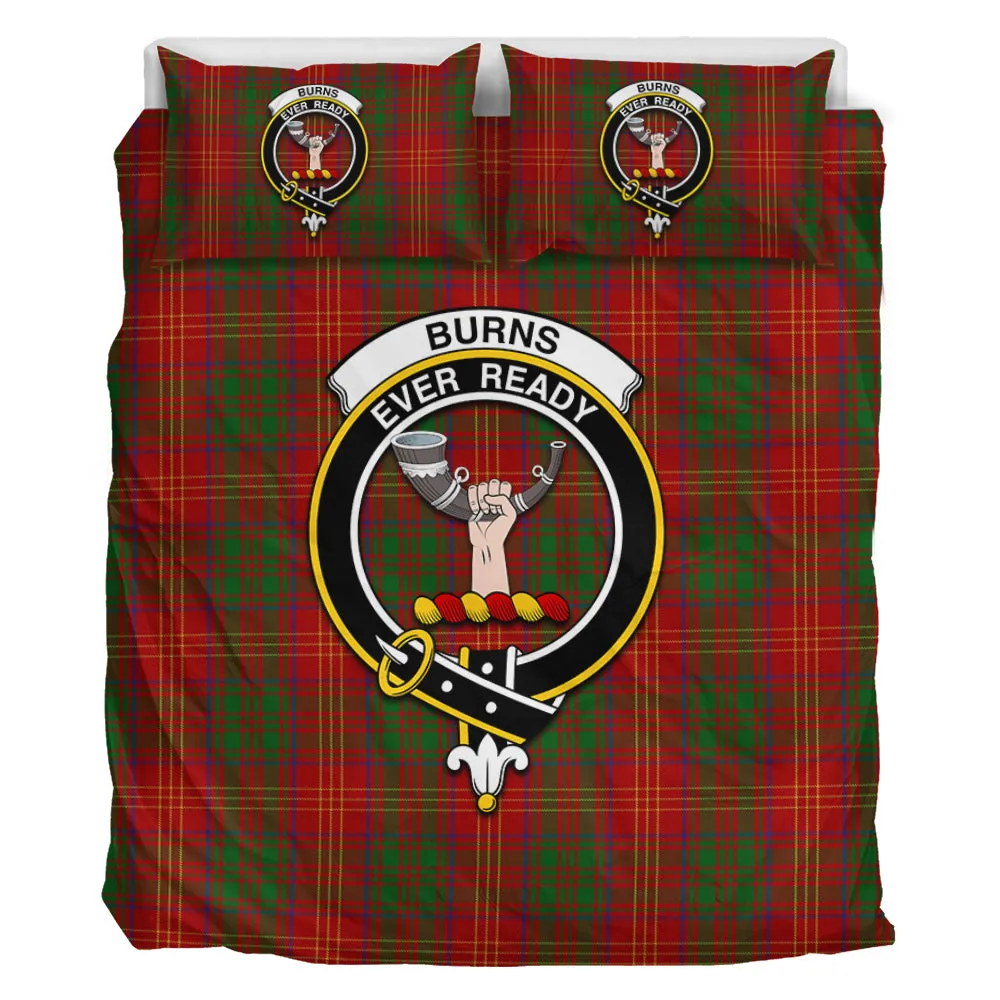 Burns Tartan Bedding Set with Family Crest