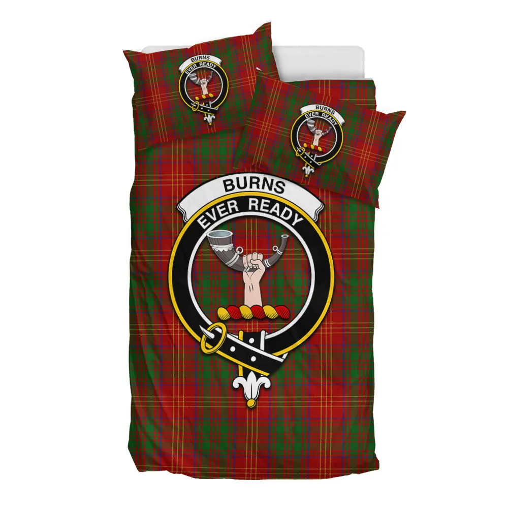 Burns Tartan Bedding Set with Family Crest