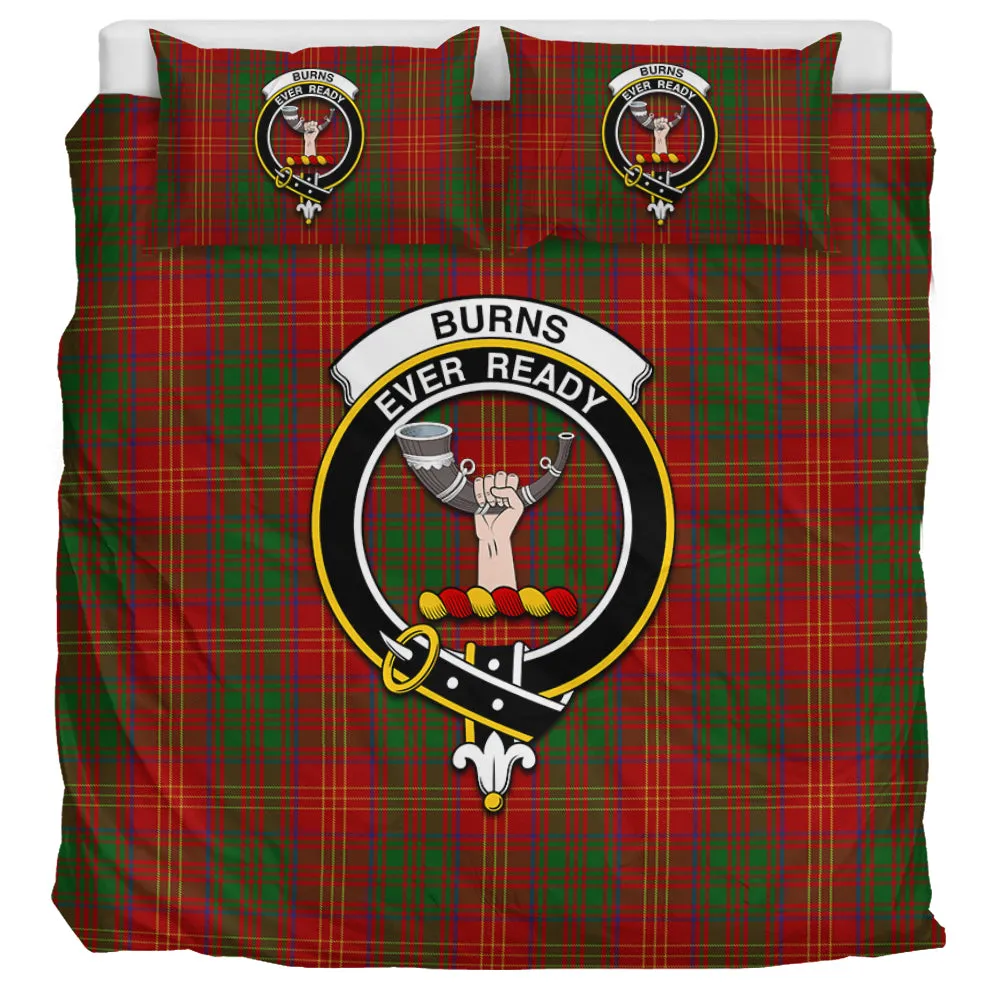 Burns Tartan Bedding Set with Family Crest