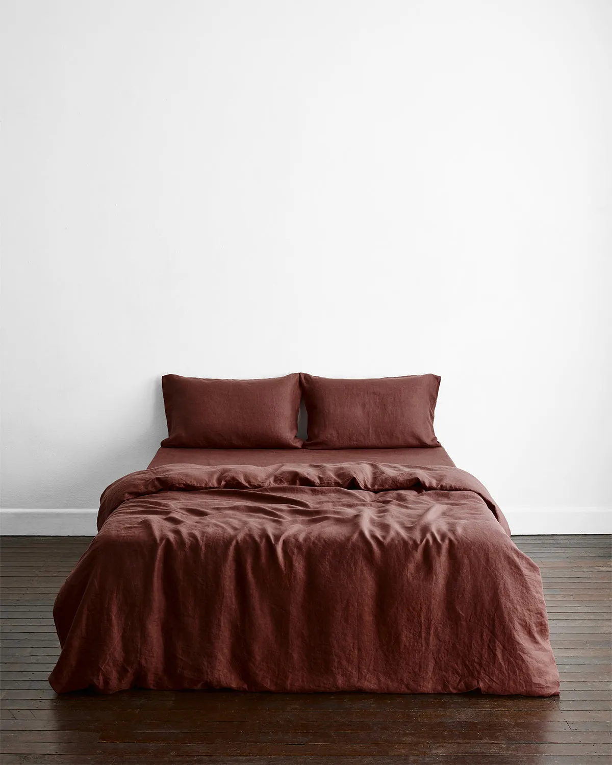 Cacao 100% French Flax Linen Bedding Set