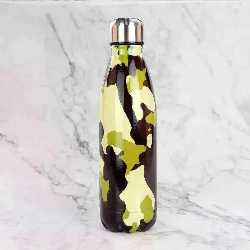 Camouflage Cola Metal Water Bottle (500 ml)