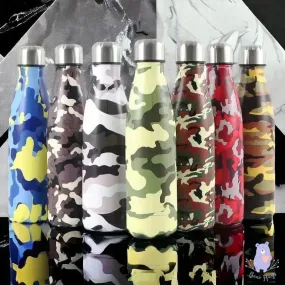 Camouflage Cola Metal Water Bottle (500 ml)