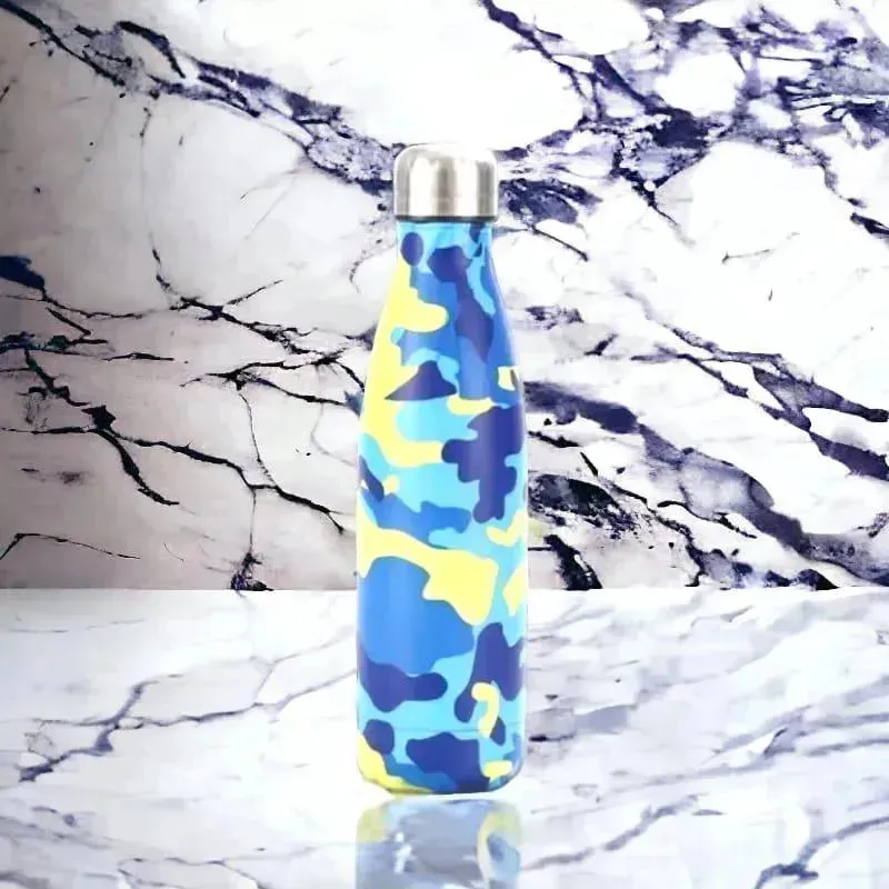 Camouflage Cola Metal Water Bottle (500 ml)