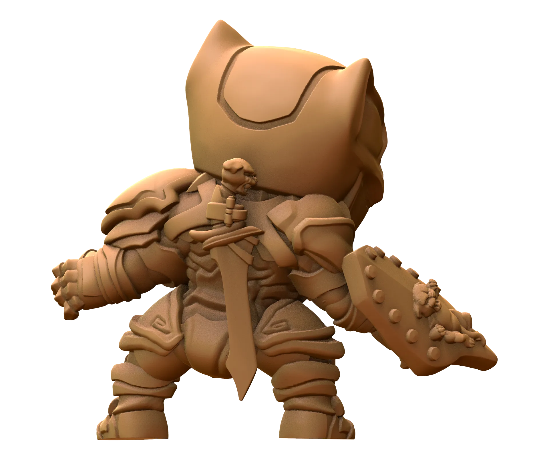 Capsule Chibi - Black Panther Knight (Hammer Shield)