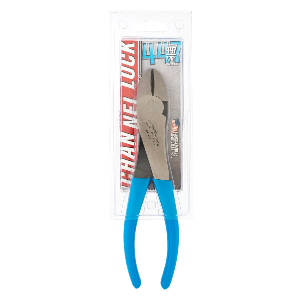 Channellock 447 7.75" HL Diag Cutting Plier, Curved Lap Joint