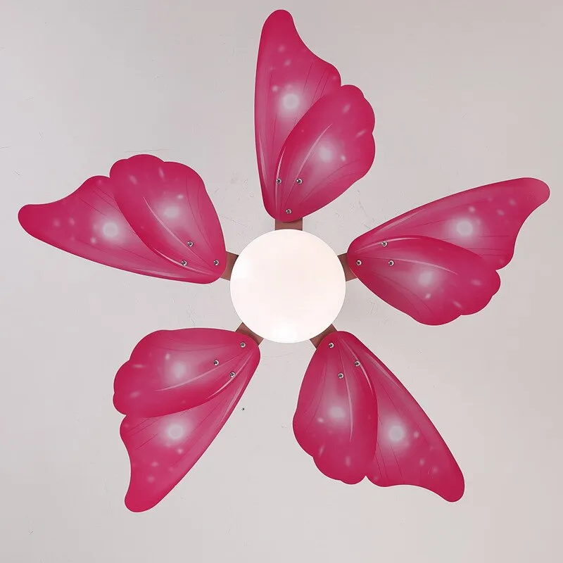 Children's Butterfly-Themed Ceiling Fan Lamp - A Creative Addition to Kids' Room Decor