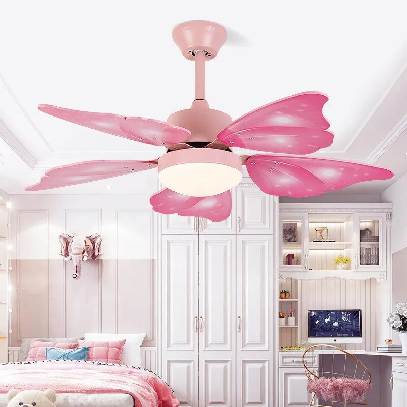 Children's Butterfly-Themed Ceiling Fan Lamp - A Creative Addition to Kids' Room Decor